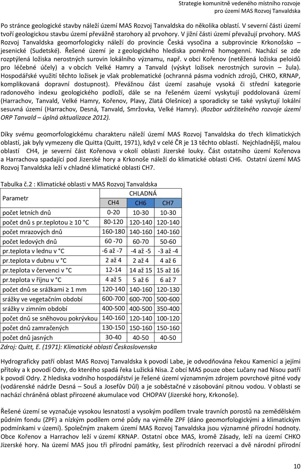 Řešené území je z geologického hlediska poměrně homogenní. Nachází se zde rozptýlená ložiska nerostných surovin lokálního významu, např.