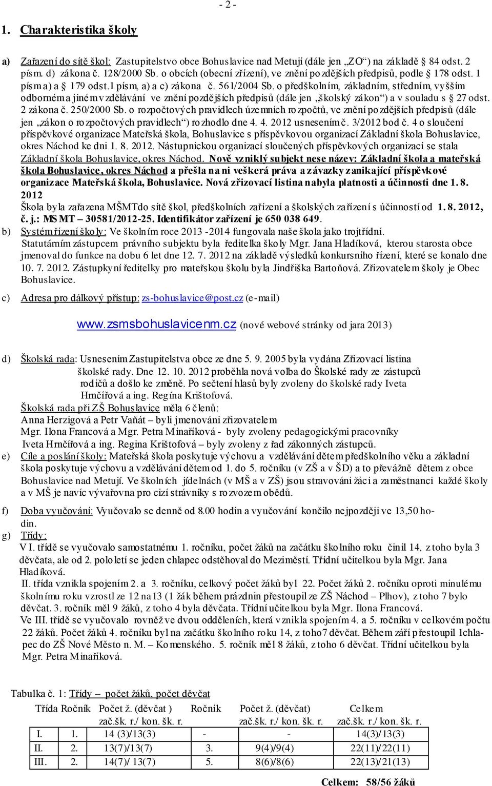 o předškolním, základním, středním, vyšším odborném a jiném vzdělávání ve znění pozdějších předpisů (dále jen školský zákon ) a v souladu s 27 odst. 2 zákona č. 250/2000 Sb.