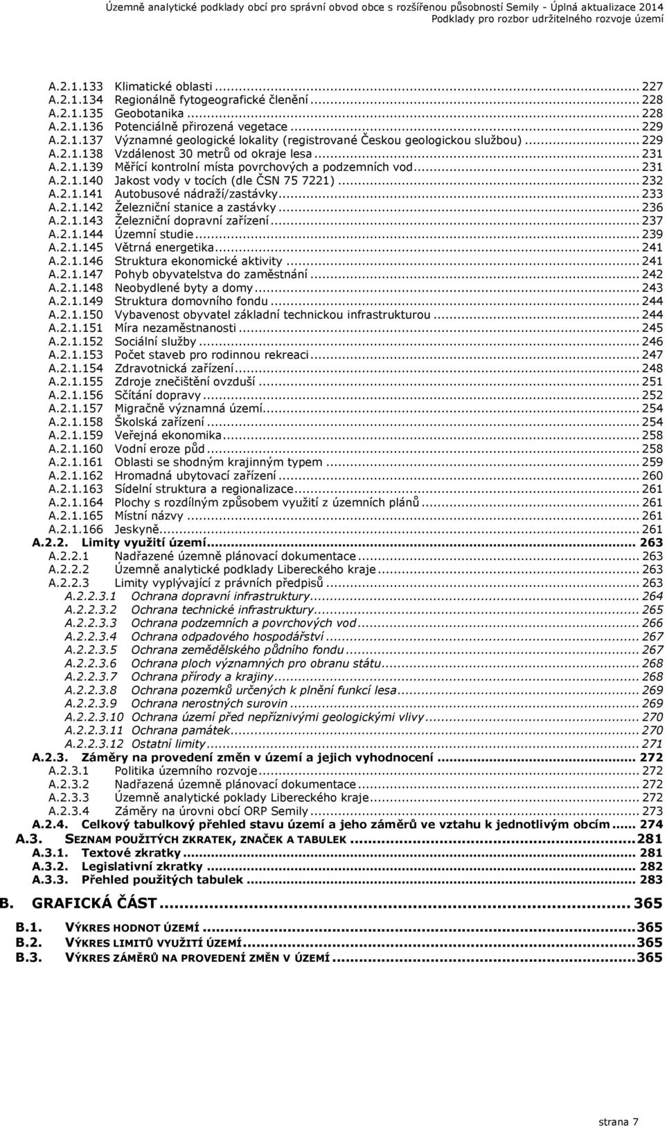 .. 233 A.2.1.142 Železniční stanice a zastávky... 236 A.2.1.143 Železniční dopravní zařízení... 237 A.2.1.144 Územní studie... 239 A.2.1.145 Větrná energetika... 241 A.2.1.146 Struktura ekonomické aktivity.