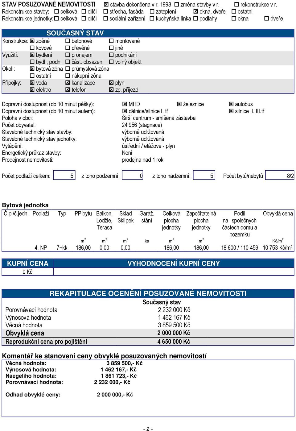 zděné betonové montované kovové dřevěné jiné Využití: bydlení pronájem podnikání bydl., podn. část.