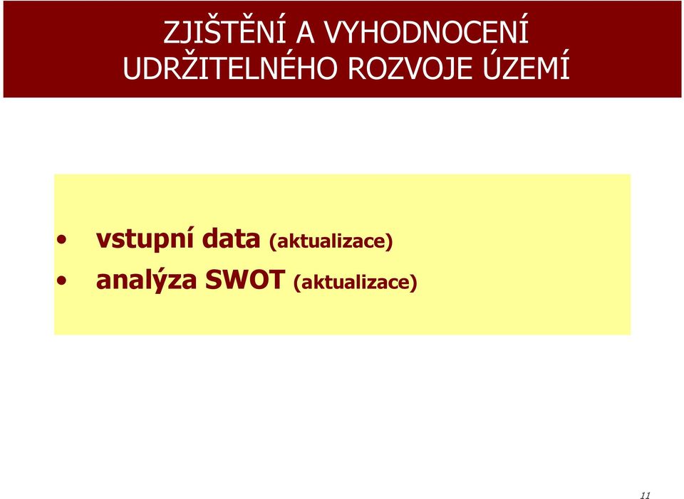 vstupní data (aktualizace)