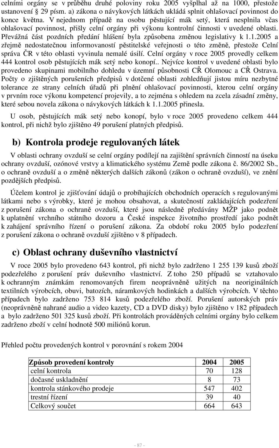 Převážná část pozdních předání hlášení byla způsobena změnou legislativy k 1.