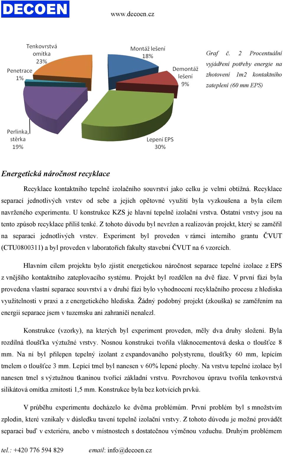 obtížná. Recyklace separací jednotlivých vrstev od sebe a jejich opětovné využití byla vyzkoušena a byla cílem navrženého experimentu. U konstrukce KZS je hlavní tepelně izolační vrstva.