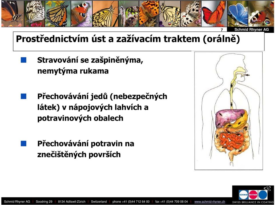 obalech Přechovávání potravin na znečištěných površích l Soodring 29 l 8134