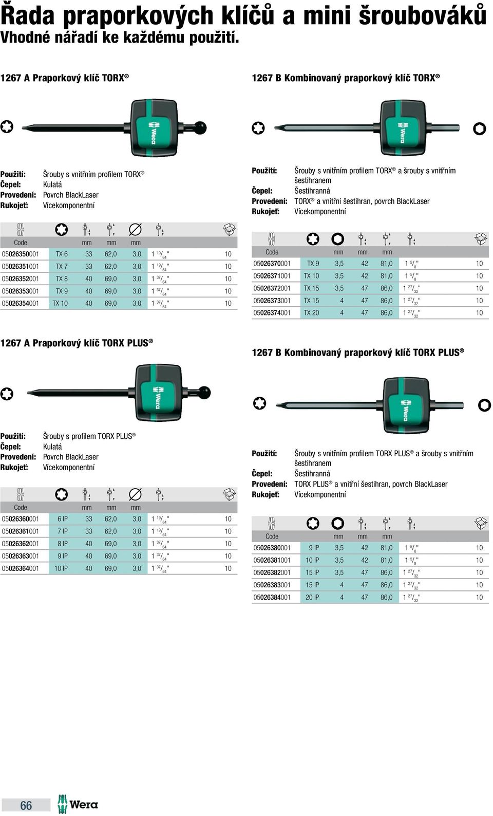 Šestihranná TORX a vnitřní šestihran, povrch BlackLaser Vícekomponentní 05026350001 TX 6 33 62,0 3,0 1 19 / 64 05026351001 TX 7 33 62,0 3,0 1 19 / 64 05026352001 TX 8 40 69,0 3,0 1 37 / 64