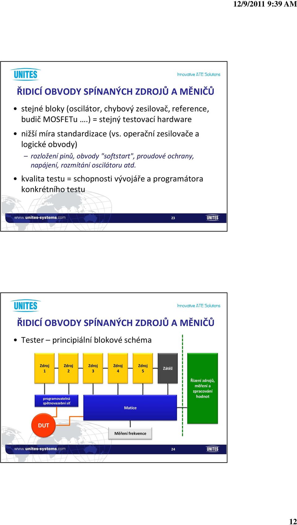 operační zesilovačea logické obvody) rozložení pinů, obvody "softstart", proudové ochrany, napájení, rozmítání oscilátoru atd.