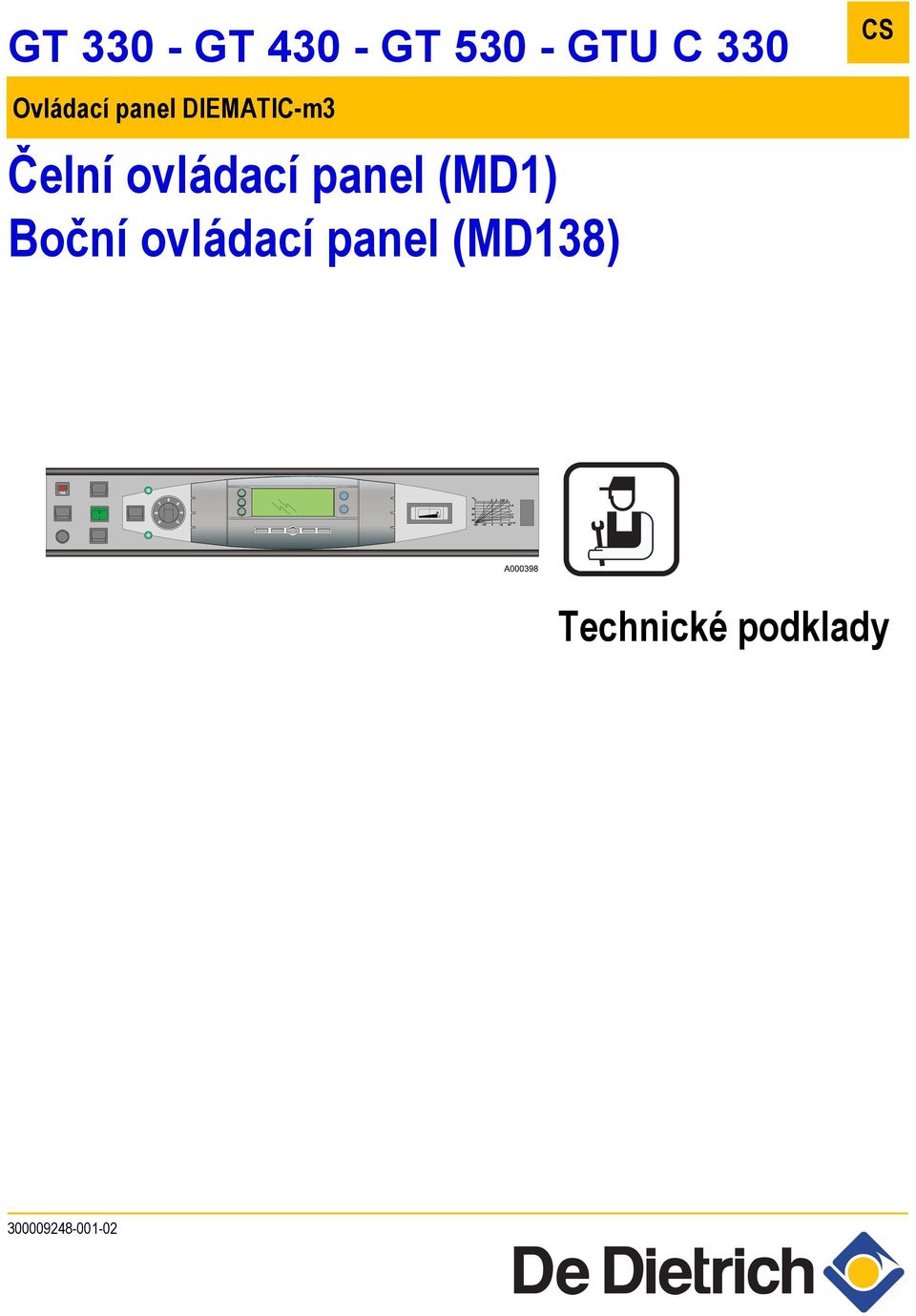 ovládací panel (MD1) Boční ovládací