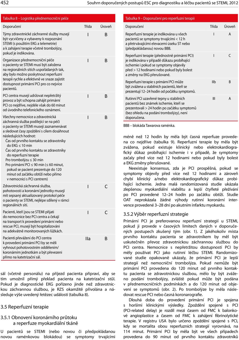 Organizace přednemocniční péče o pacienty se STEM musí být založena na regionálních sítích uspořádaných tak, aby bylo možno poskytnout reperfuzní terapii rychle a efektivně ve snaze zajistit