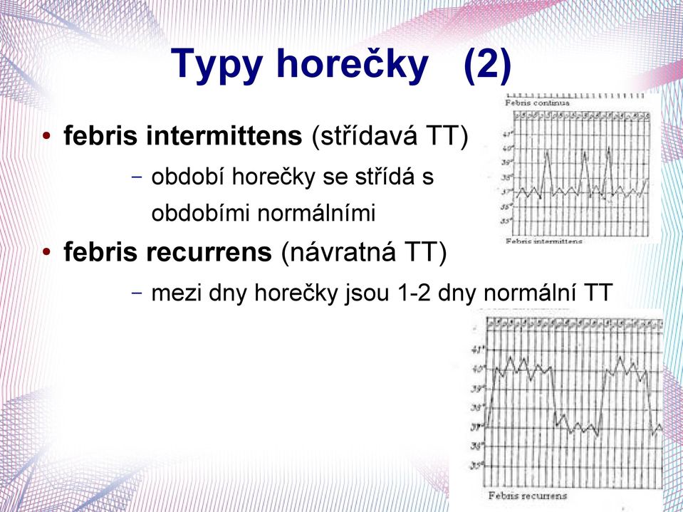 obdobími normálními febris recurrens