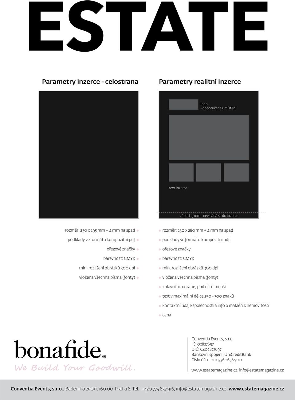 rozlišení obrázků 300 dpi vložena všechna písma (fonty) rozměr: 230 x 280 mm + 4 mm na spad podklady ve formátu kompozitní pdf ořezové značky