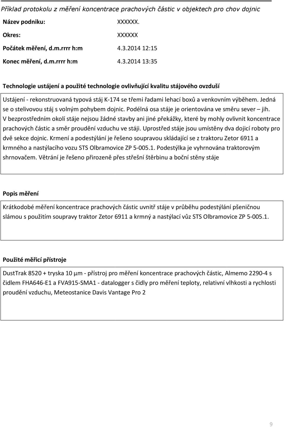 2014 13:35 Technologie ustájení a použité technologie ovlivňující kvalitu stájového ovzduší Ustájení - rekonstruovaná typová stáj K-174 se třemi řadami lehací boxů a venkovním výběhem.