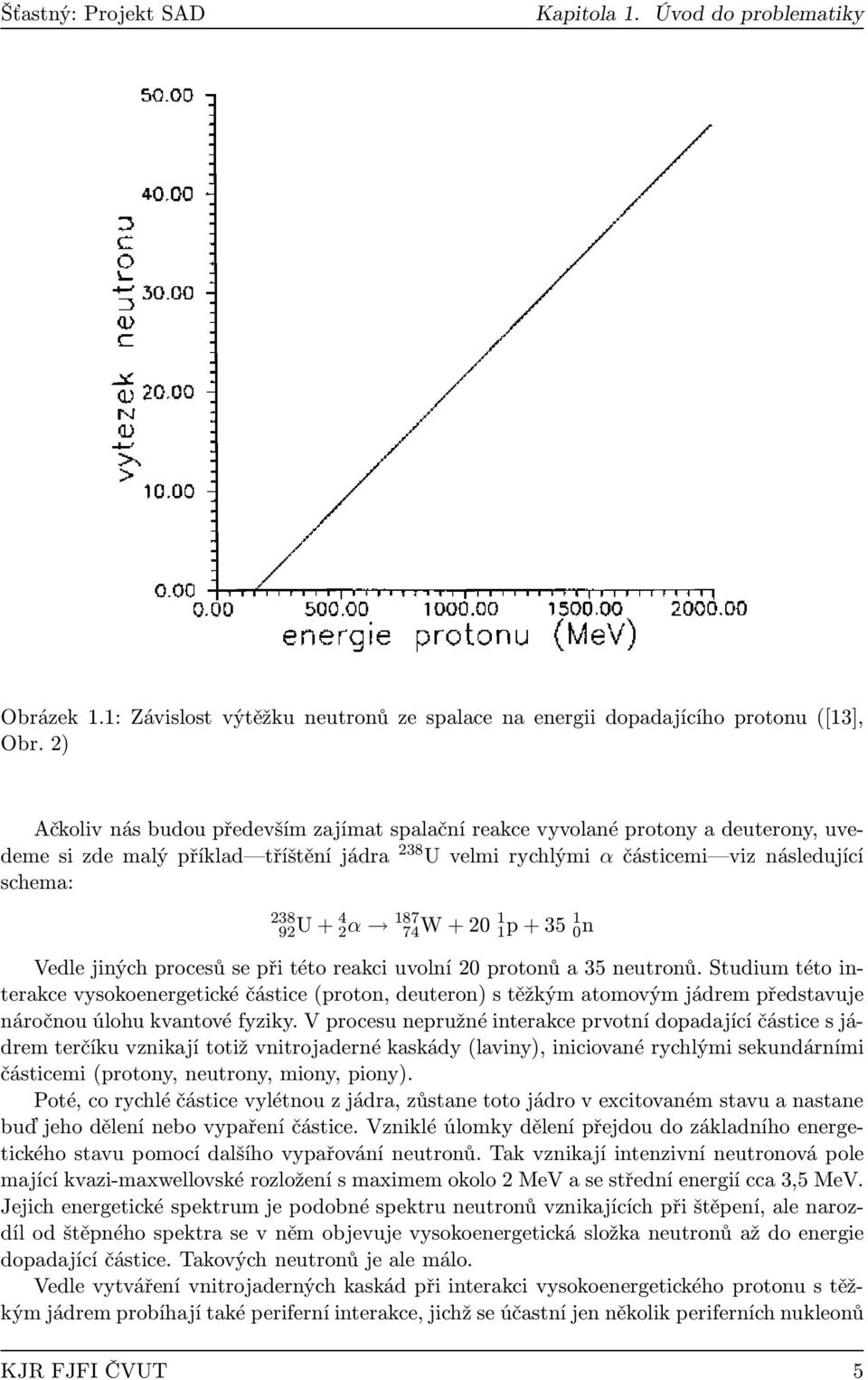 W+201 1 p+351 0 n Vedlejinýchprocesůsepřitétoreakciuvolní20protonůa35neutronů.