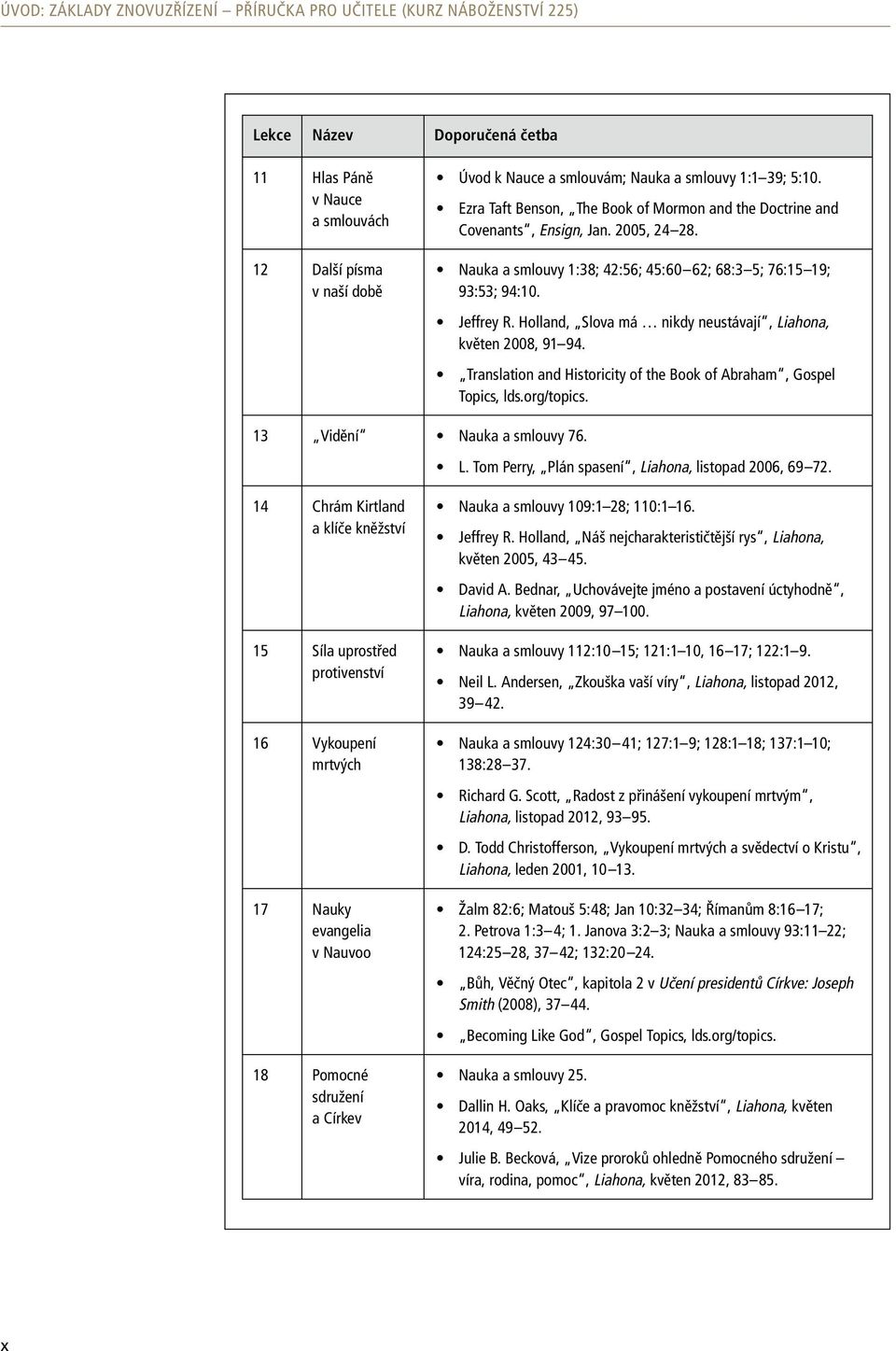Holland, Slova má nikdy neustávají, Liahona, květen 2008, 91 94. Translation and Historicity of the Book of Abraham, Gospel Topics, lds.org/topics. 13 Vidění Nauka a smlouvy 76. L. Tom Perry, Plán spasení, Liahona, listopad 2006, 69 72.