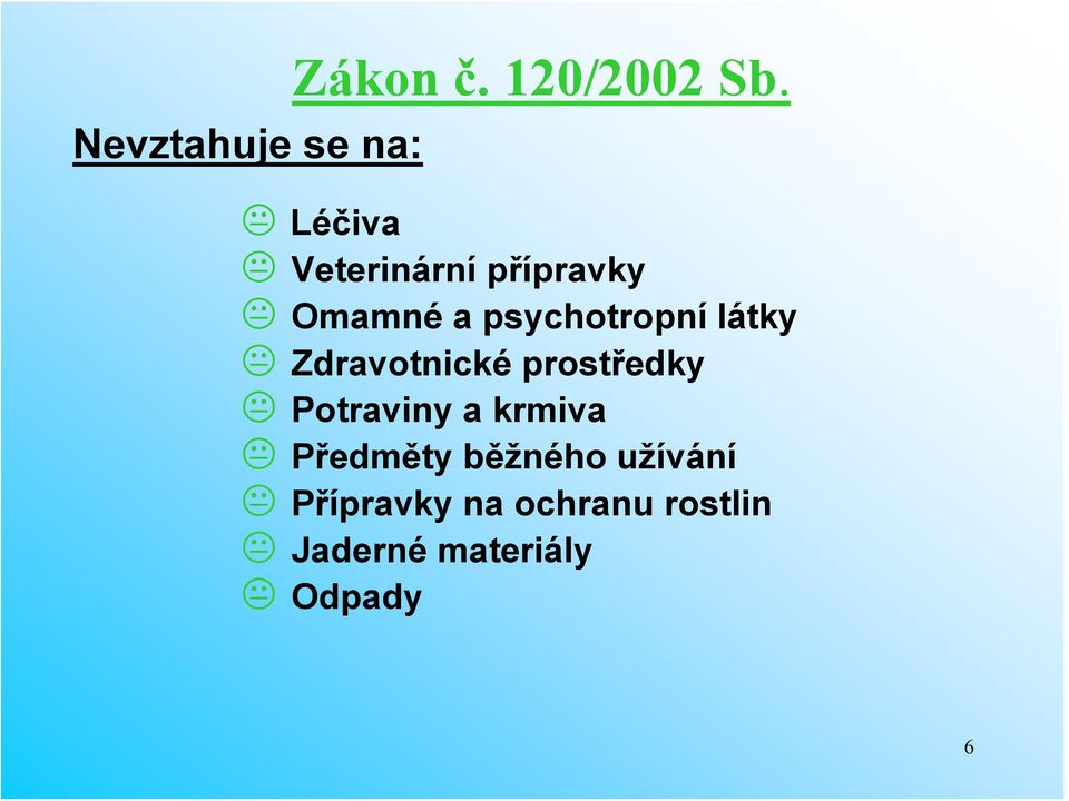 látky Zdravotnické prostředky Potraviny a krmiva