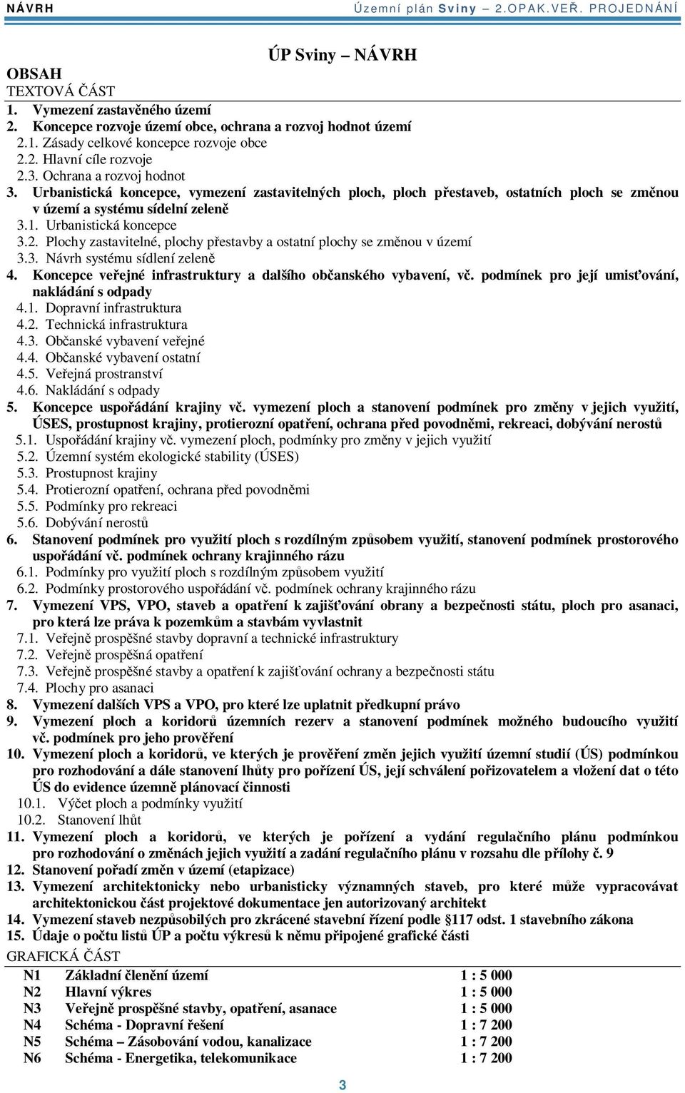 Urbanistická koncepce 3.2. Plochy zastavitelné, plochy pestavby a ostatní plochy se zmnou v území 3.3. Návrh systému sídlení zelen 4. Koncepce veejné infrastruktury a dalšího obanského vybavení, v.