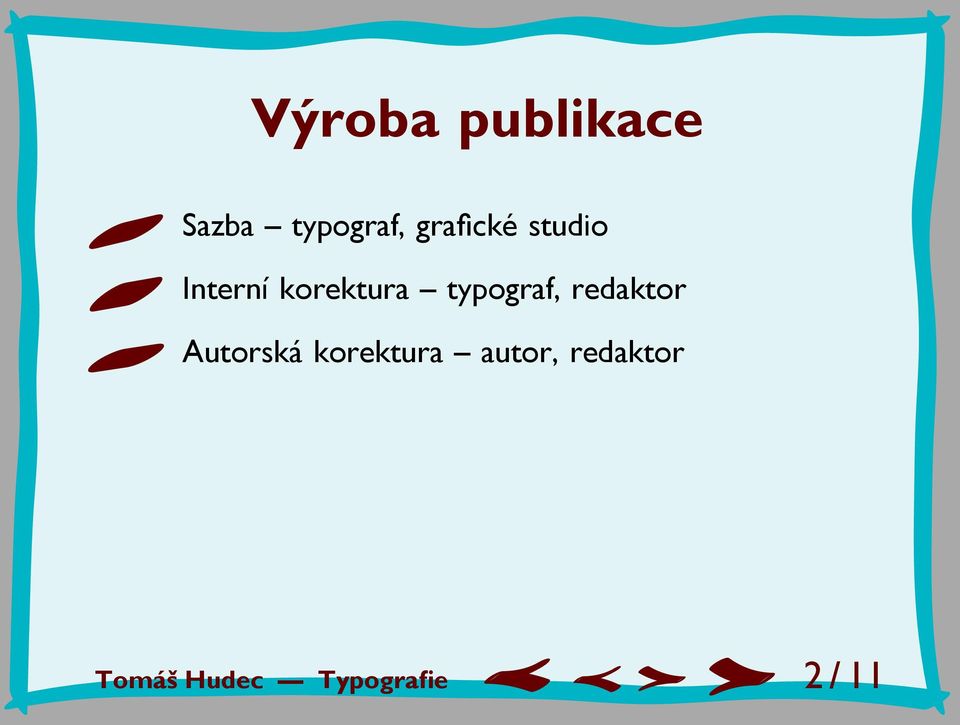 typograf, redaktor Autorská korektura