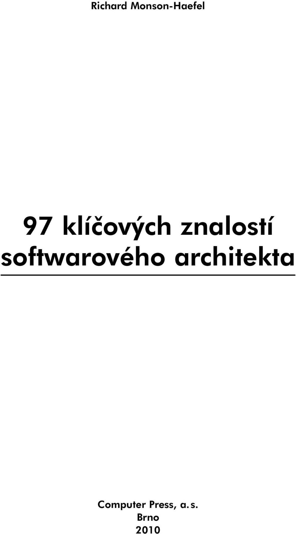 softwarového architekta