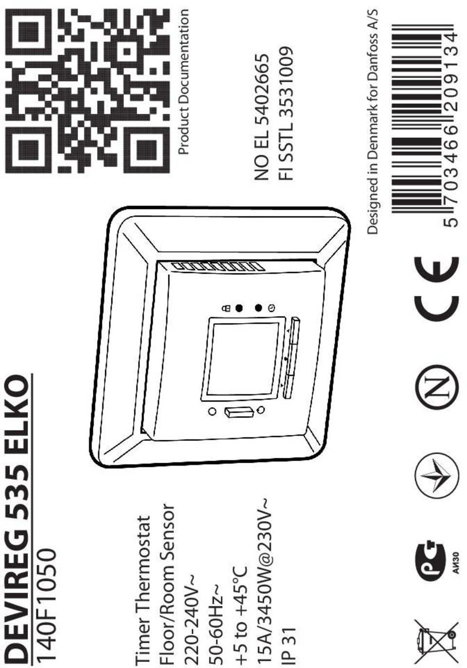 31 Product Documentation NO EL 5402665 FI SSTL 3531009