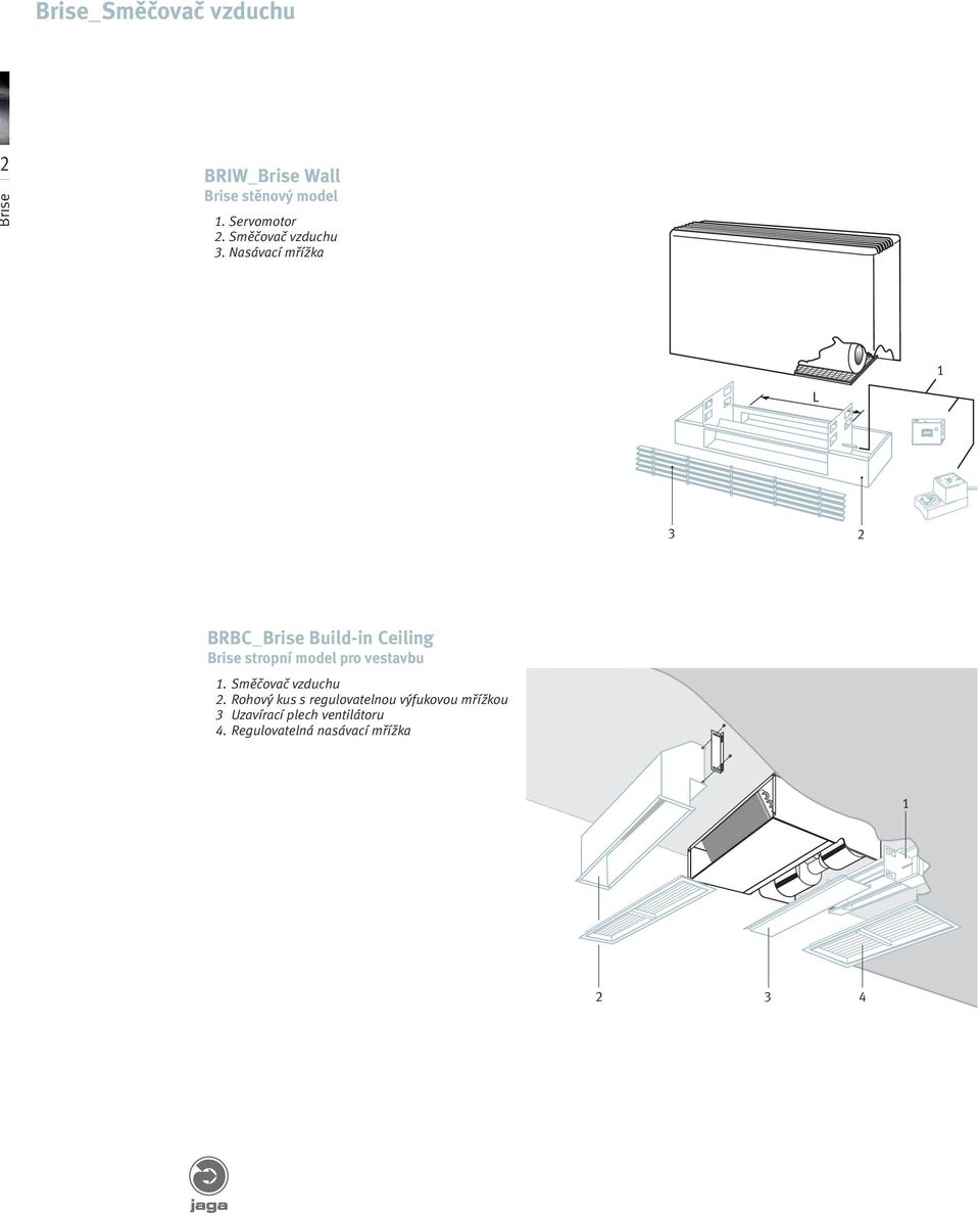 asávací mřížka RC_rise uild-in Ceiling rise stropní model pro vestavbu.