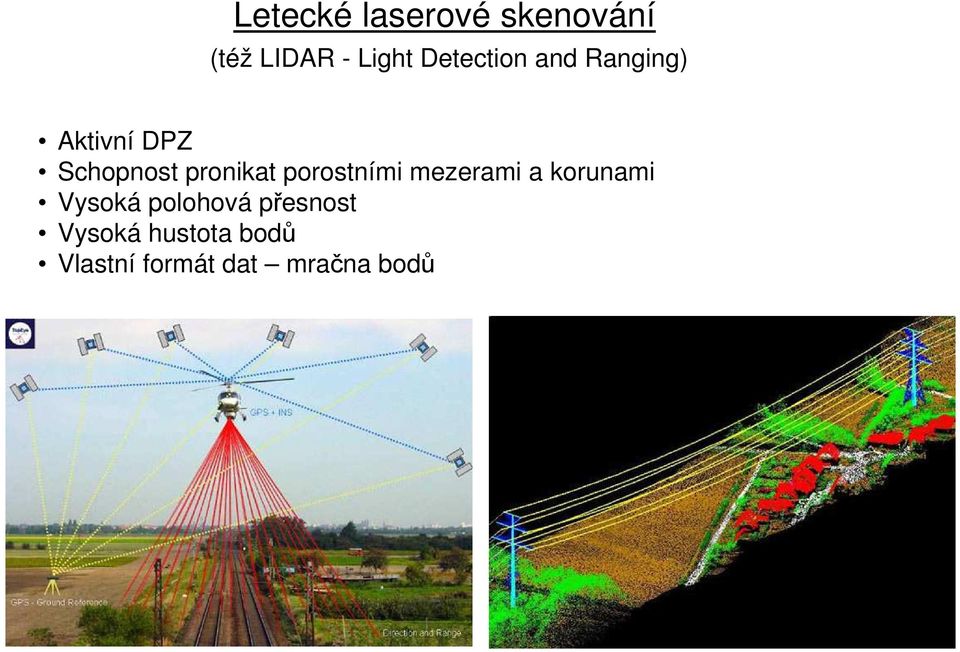 pronikat porostními mezerami a korunami Vysoká