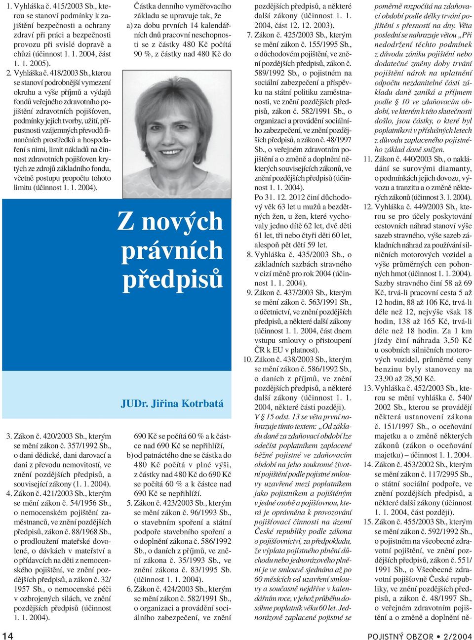 finanënìch prost edk a hospoda- enì s nimi, limit n klad na Ëinnost zdravotnìch pojiöùoven kryt ch ze zdroj z kladnìho fondu, vëetnï postupu propoëtu tohoto limitu ( Ëinnost 1. 1. 2004). 3. Z kon Ë.