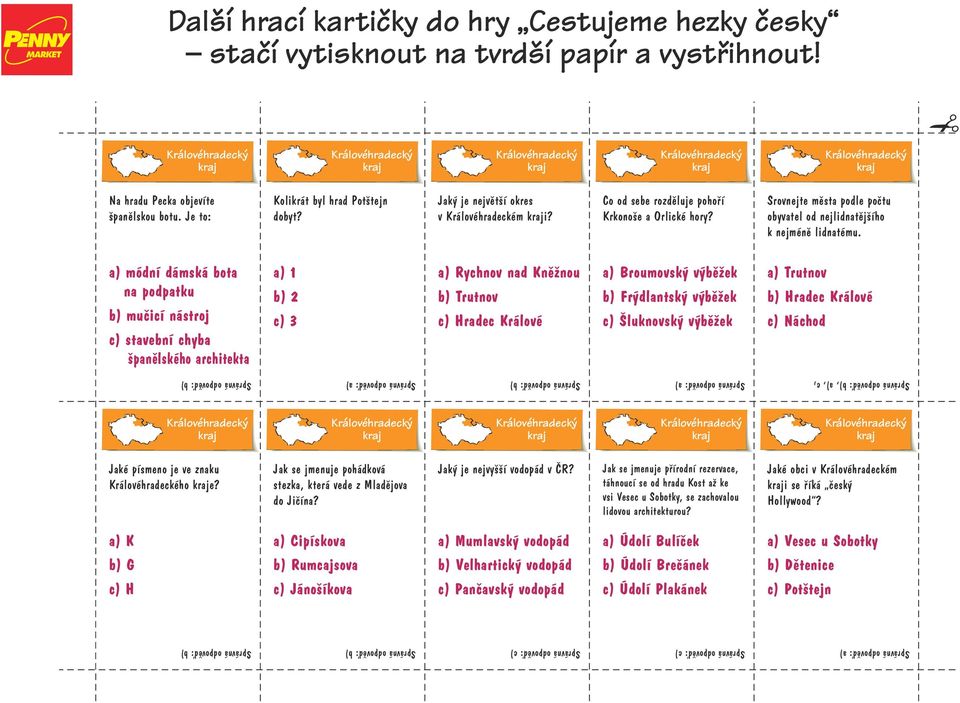 a) módní dámská bota na podpatku a) 1 a) Rychnov nad Kněžnou a) Broumovský výběžek a) Trutnov b) 2 b) Trutnov b) Frýdlantský výběžek b) Hradec Králové b) mučicí nástroj c) 3 c) Hradec Králové c)