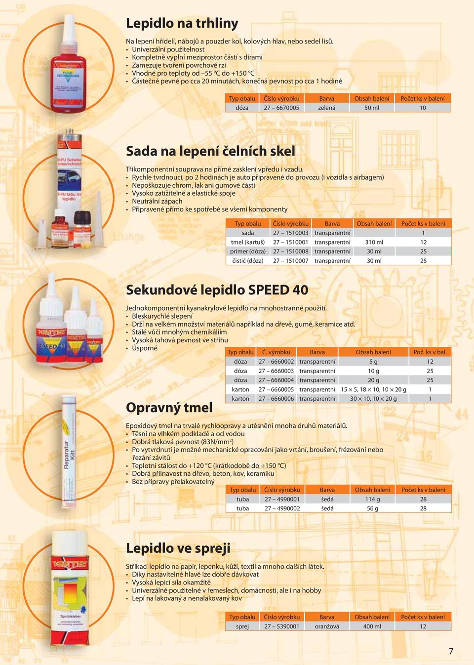 hodině dóza 27 6670005 zelená 50 ml 10 Sada na lepení čelních skel Tříkomponentní souprava na přímé zasklení vpředu i vzadu.