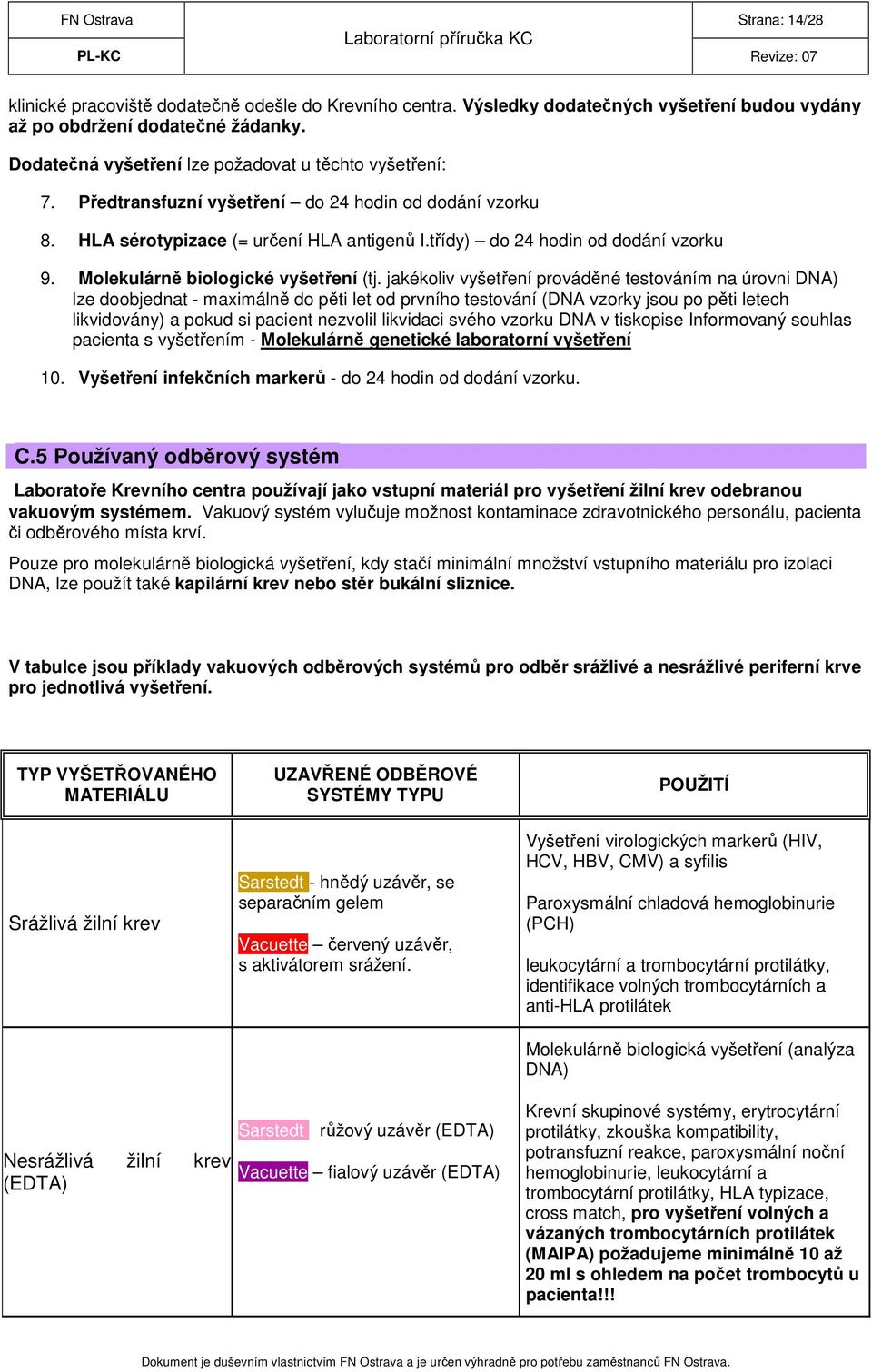 Molekulárně biologické vyšetření (tj.