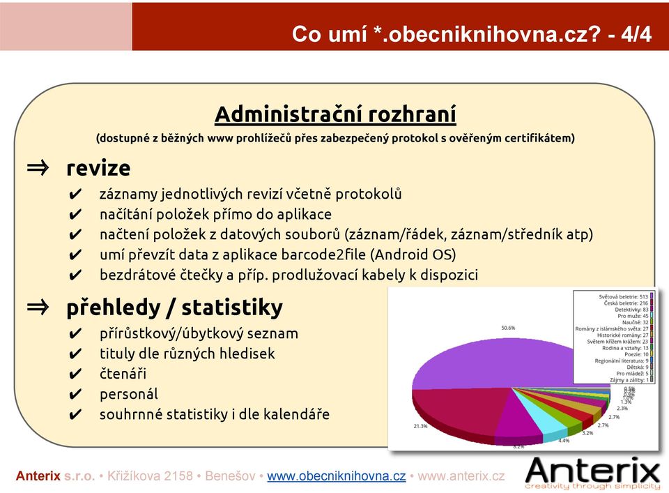 jednotlivých revizí včetně protokolů načítání položek přímo do aplikace načtení položek z datových souborů (záznam/řádek,