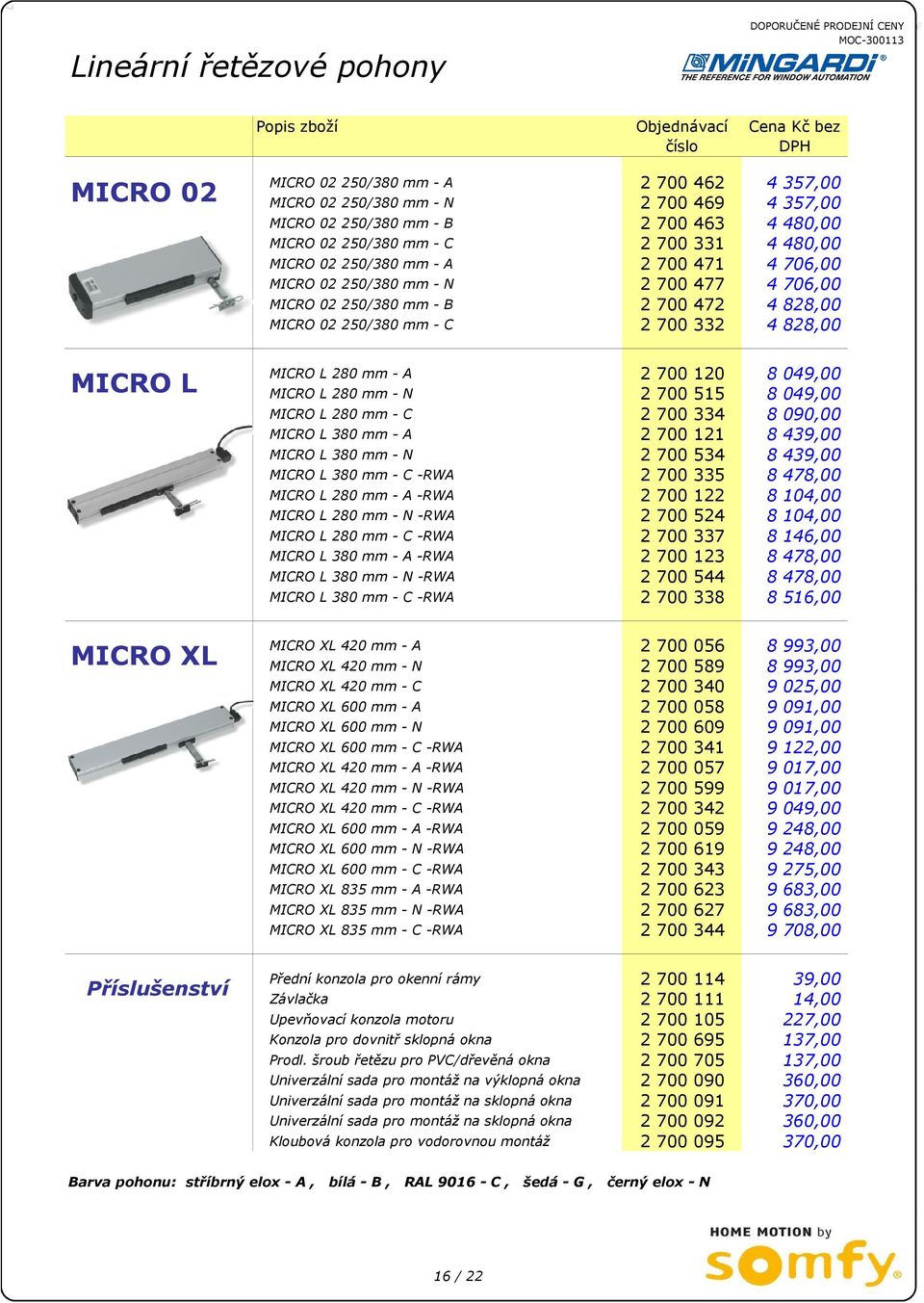 mm - C 2 700 332 4 828,00 MICRO L MICRO L 280 mm - A 2 700 120 8 049,00 MICRO L 280 mm - N 2 700 515 8 049,00 MICRO L 280 mm - C 2 700 334 8 090,00 MICRO L 380 mm - A 2 700 121 8 439,00 MICRO L 380