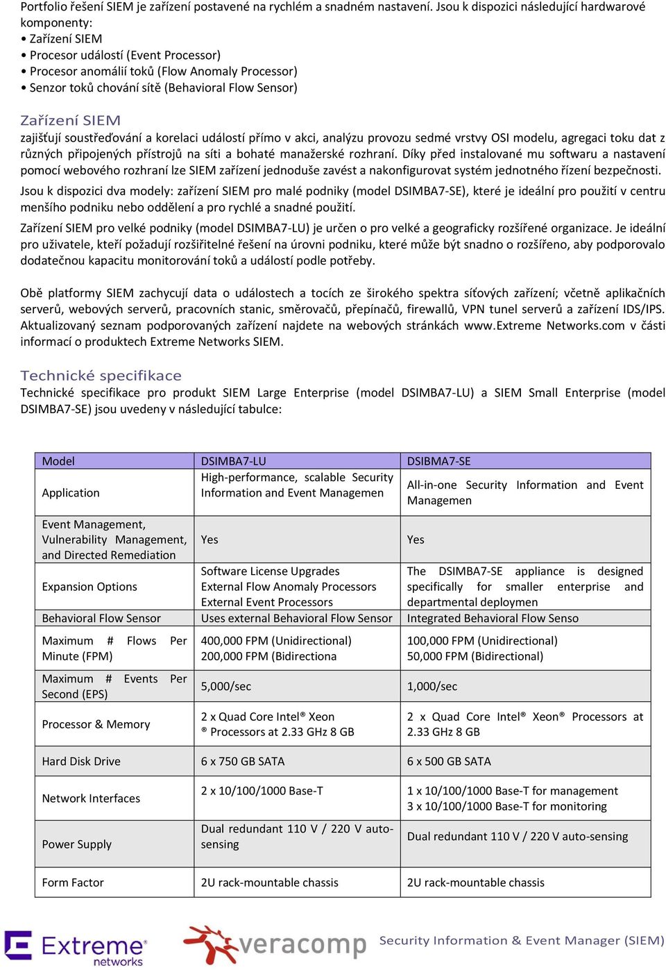 Zařízení SIEM zajišťují soustřeďování a korelaci událostí přímo v akci, analýzu provozu sedmé vrstvy OSI modelu, agregaci toku dat z různých připojených přístrojů na síti a bohaté manažerské rozhraní.