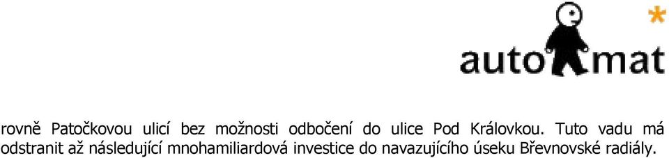 Tuto vadu má odstranit až následující