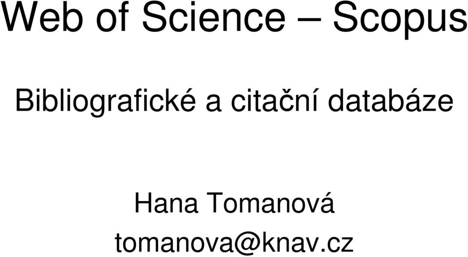 citační databáze Hana