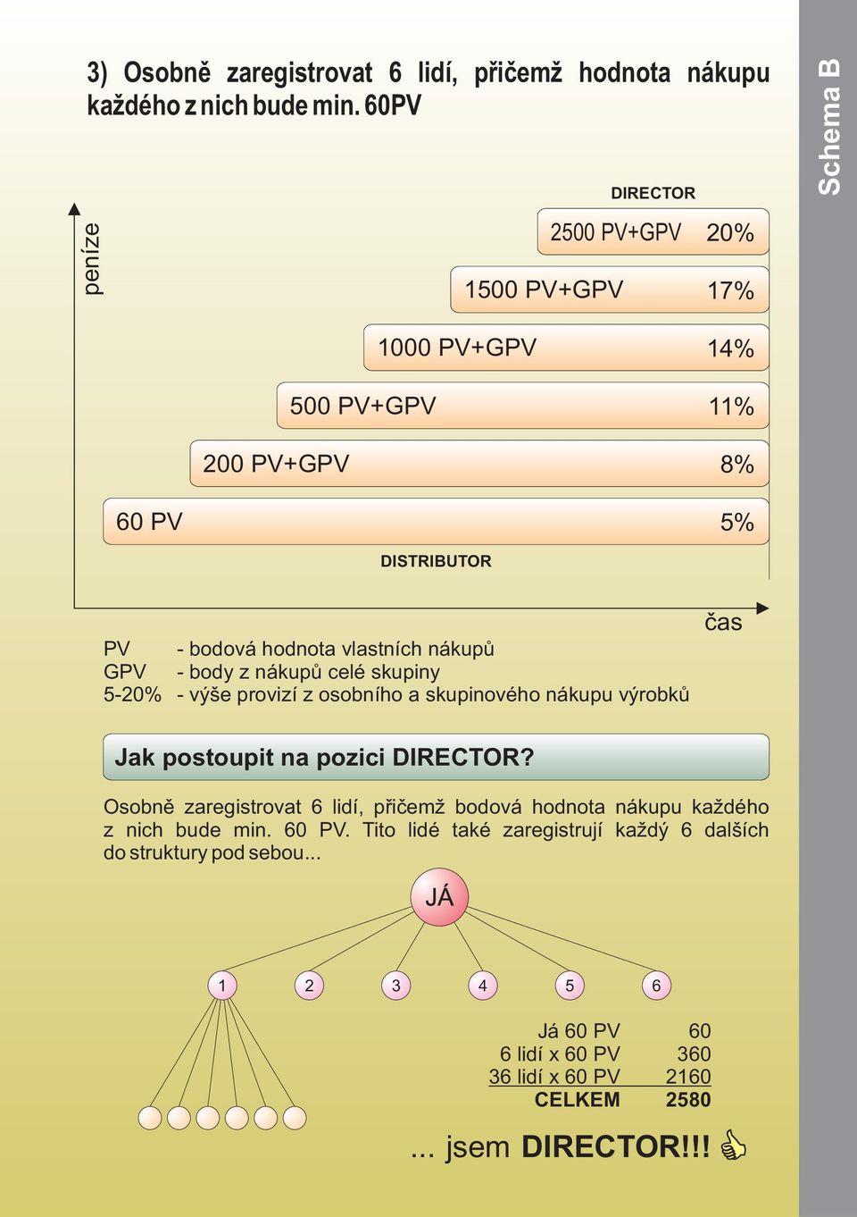 nákupů GPV - body z nákupů celé skupiny 5-20% - výše provizí z osobního a skupinového nákupu výrobků čas Jak postoupit na pozici DIRECTOR?