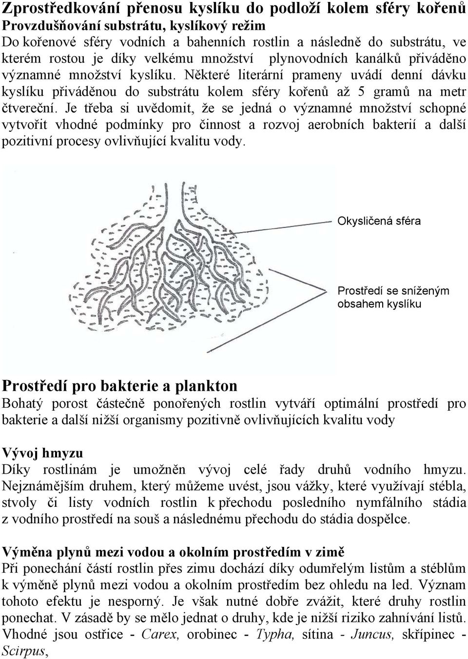 Je třeba si uvědomit, že se jedná o významné množství schopné vytvořit vhodné podmínky pro činnost a rozvoj aerobních bakterií a další pozitivní procesy ovlivňující kvalitu vody.