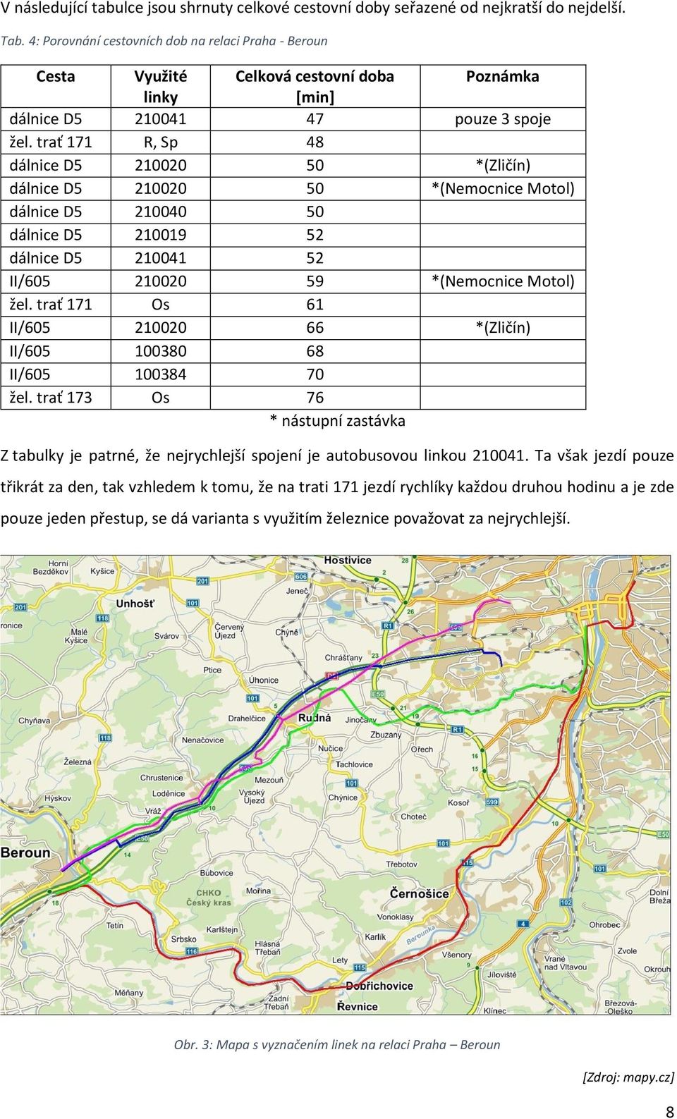 trať 171 R, Sp 48 dálnice D5 210020 50 *(Zličín) dálnice D5 210020 50 *(Nemocnice Motol) dálnice D5 210040 50 dálnice D5 210019 52 dálnice D5 210041 52 II/605 210020 59 *(Nemocnice Motol) žel.