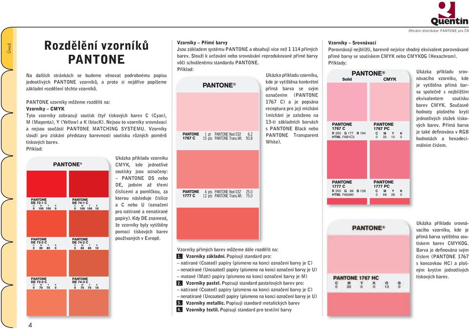 Nejsou to vzorníky srovnávací a nejsou součástí PANTONE MATHING SYSTEMU. Vzorníky slouží pro získání představy barevnosti soutisku různých poměrů tiskových barev.