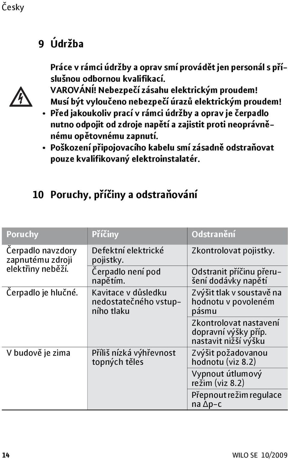 Poškození připojovacího kabelu smí zásadně odstraňovat pouze kvalifikovaný elektroinstalatér.