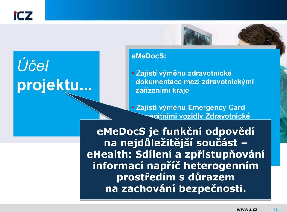 Emergency Card se sanitními vozidly Zdravotnické záchranné služby kraje Vysočina emedocs je funkční odpovědí na