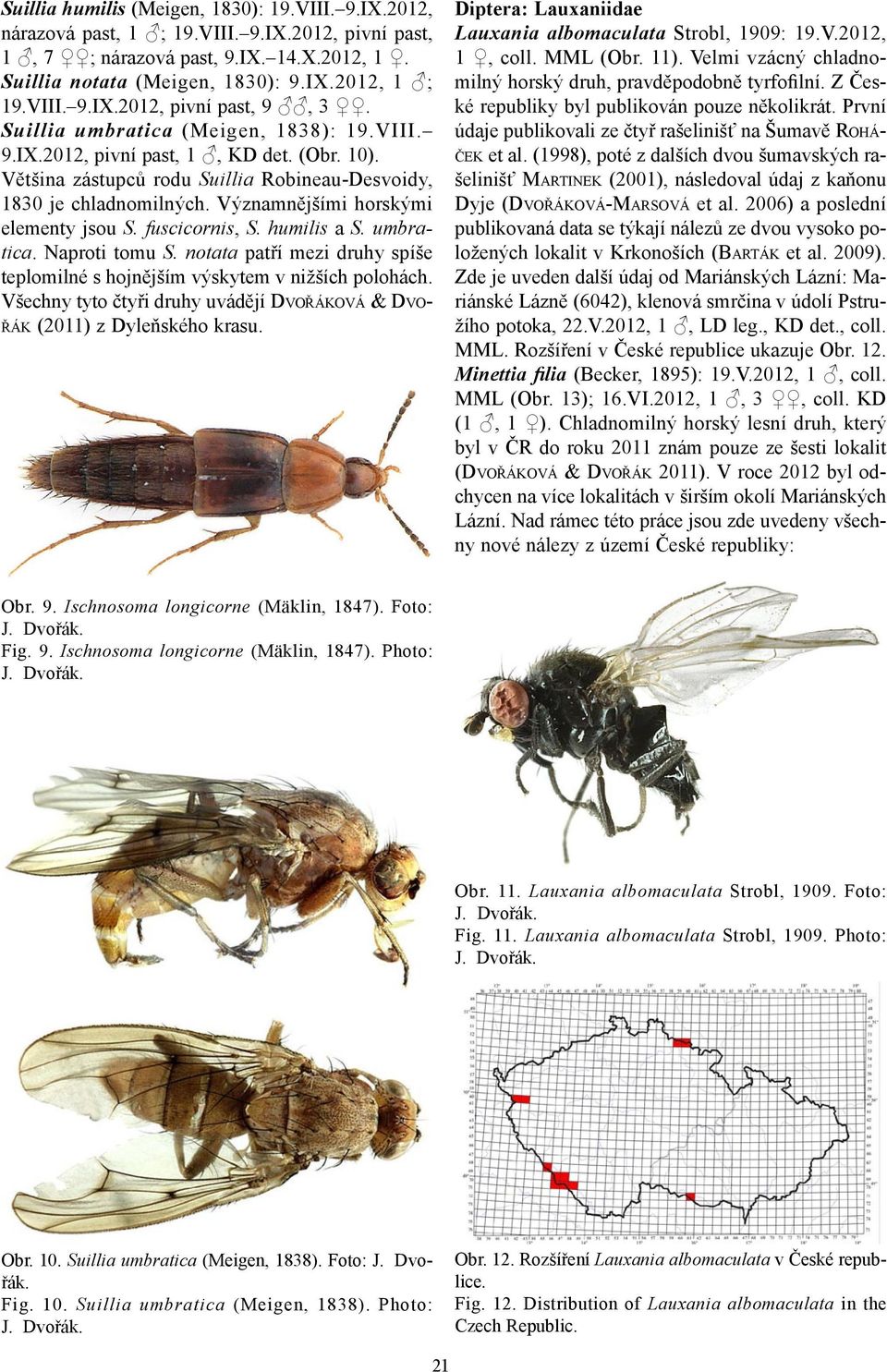 fuscicornis, S. humilis a S. umbratica. Naproti tomu S. notata patří mezi druhy spíše teplomilné s hojnějším výskytem v nižších polohách.