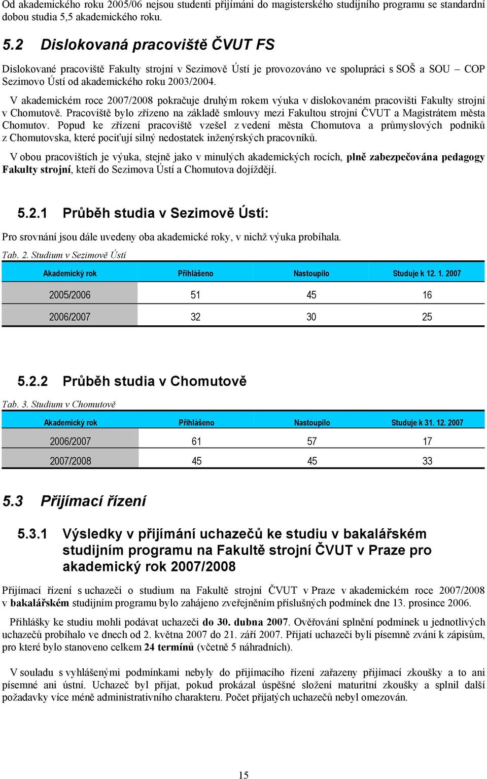 2 Dislokovaná pracoviště ČVUT FS Dislokované pracoviště Fakulty strojní v Sezimově Ústí je provozováno ve spolupráci s SOŠ a SOU COP Sezimovo Ústí od akademického roku 2003/2004.