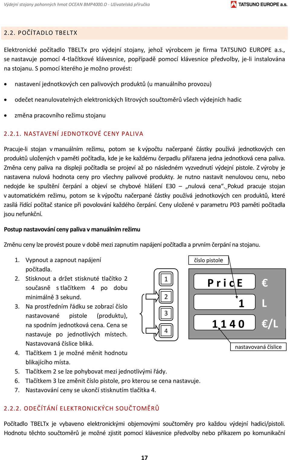 pracovního režimu stojanu 2.2.1.