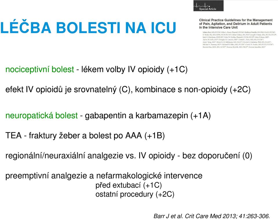 a bolest po AAA (+1B) regionální/neuraxiální analgezie vs.