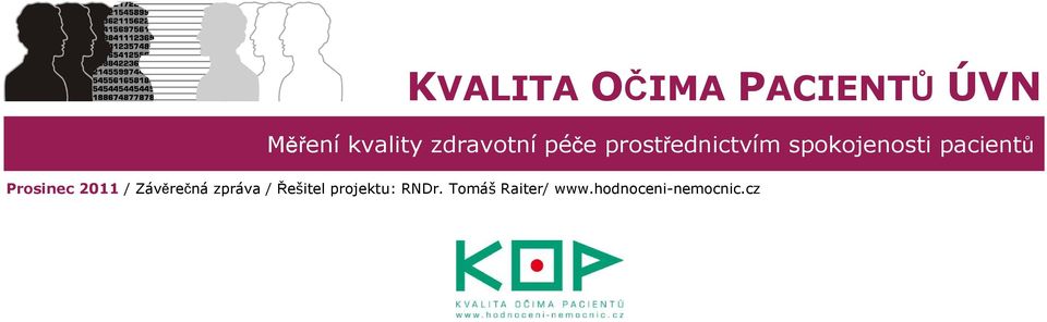 pacientů Prosinec 2011 / Závěrečná zpráva /