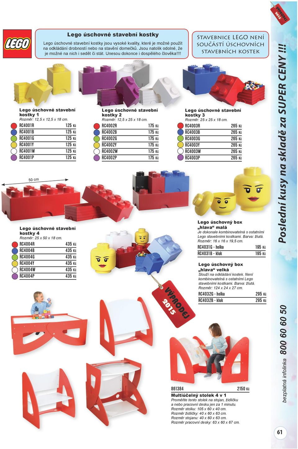 RC4003B RC4003G RC4003Y RC4003W RC4003P Rozměr: 12,5 x 25 x 18 cm. Rozměr: 25 x 25 x 18 cm. 50 cm Lego úschovný box hlava malá kostky 4 Je dokonale kombinovatelná s ostatními Lego stavebními kostkami.