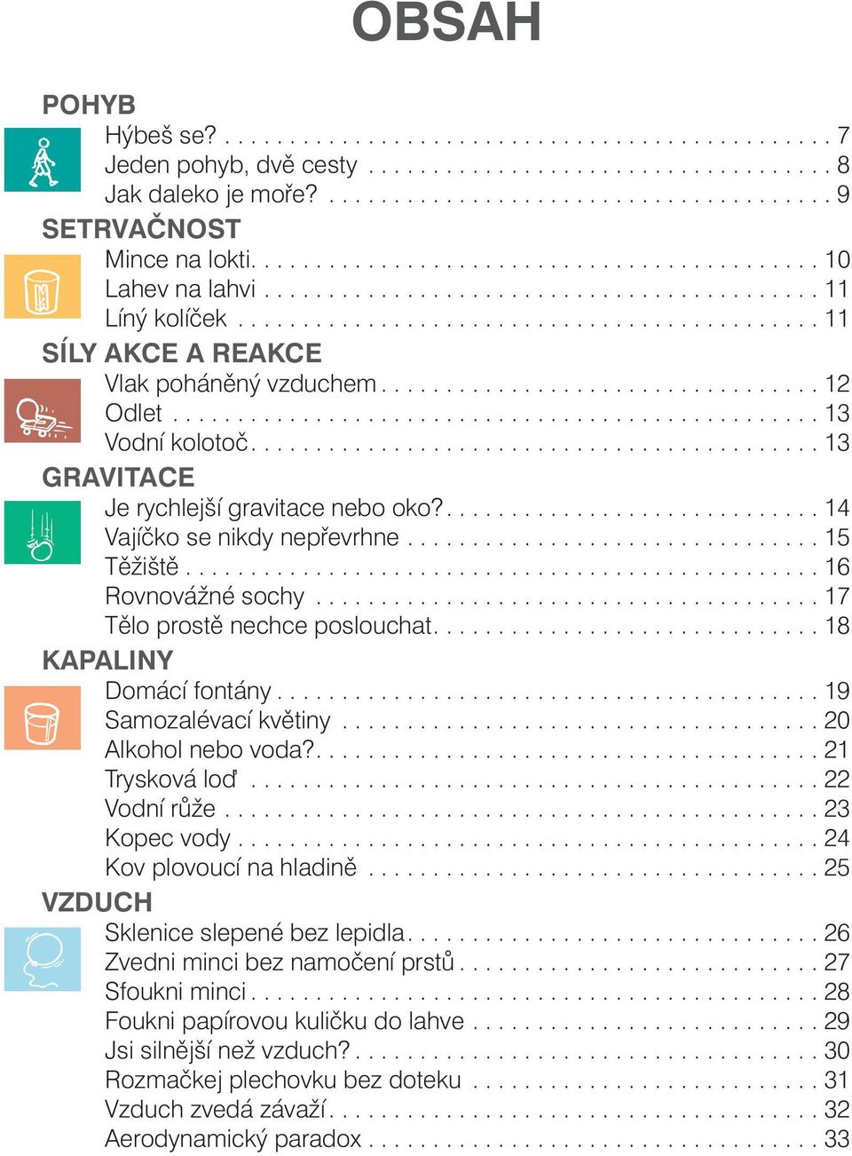 ................................. 12 Odlet.................................................. 13 Vodní kolotoč............................................ 13 GRAVITACE Je rychlejší gravitace nebo oko?