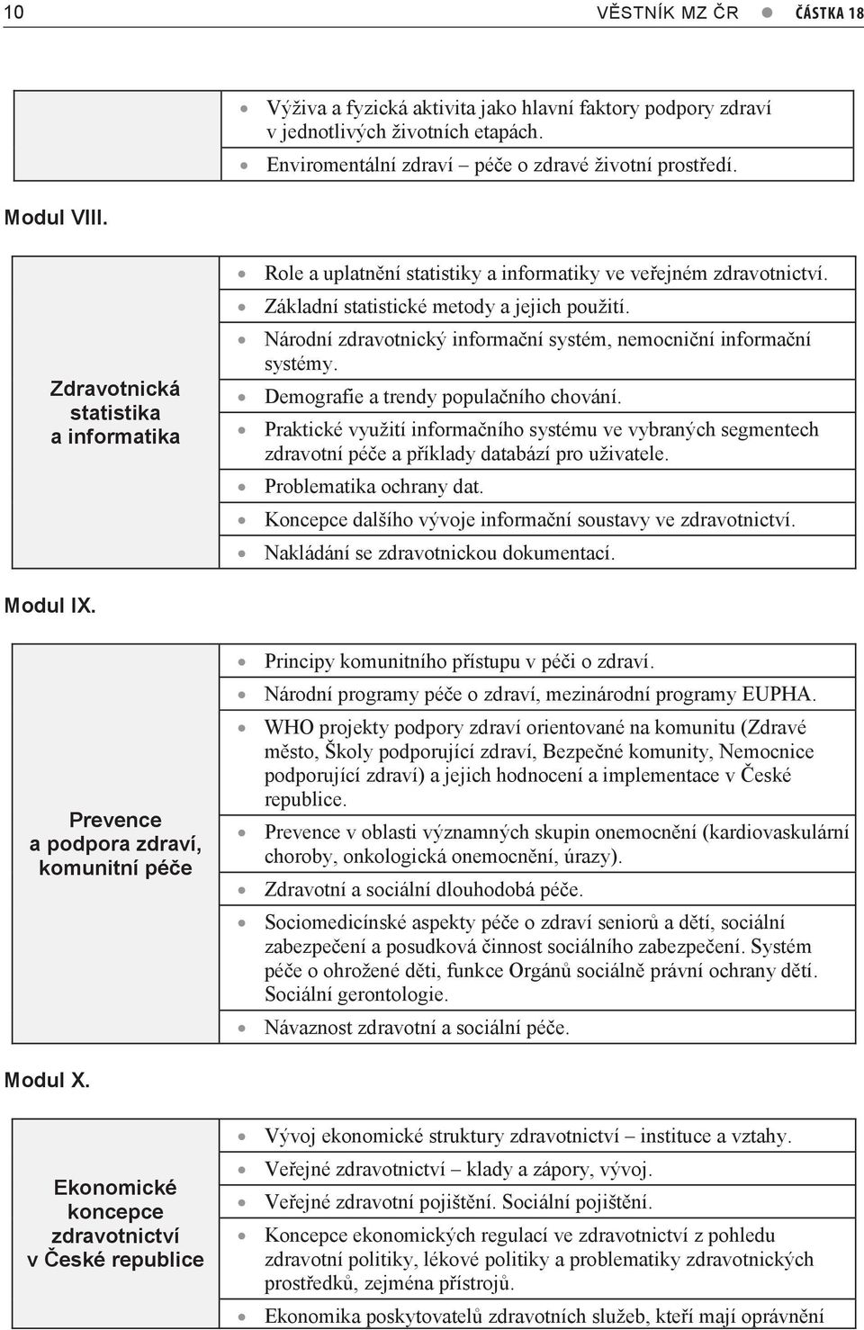 Národní zdravotnický informační systém, nemocniční informační systémy. Demografie a trendy populačního chování.