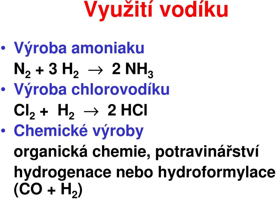 Chemické výroby organická chemie,