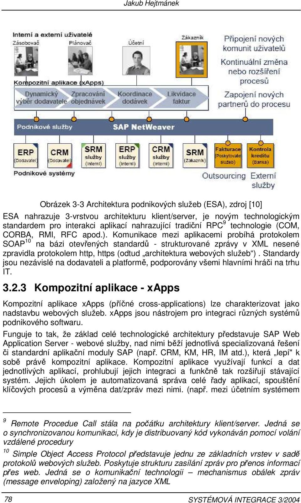 Komunikace mezi aplikacemi probíhá protokolem SOAP 10 na bázi otevřených standardů - strukturované zprávy v XML nesené zpravidla protokolem http, https (odtud architektura webových služeb ).