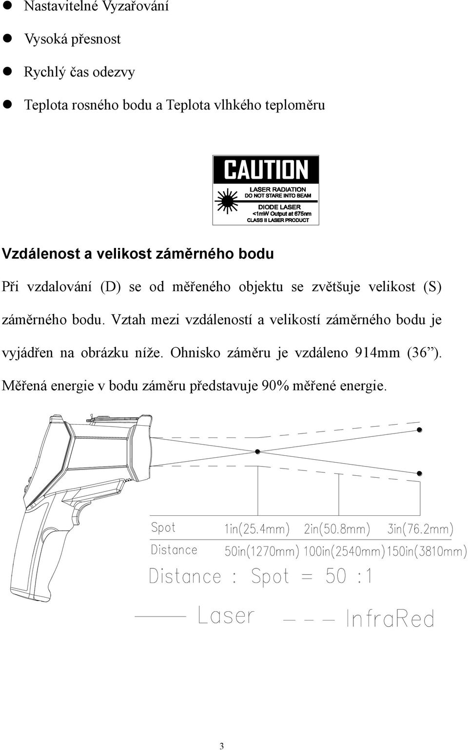 velikost (S) záměrného bodu.